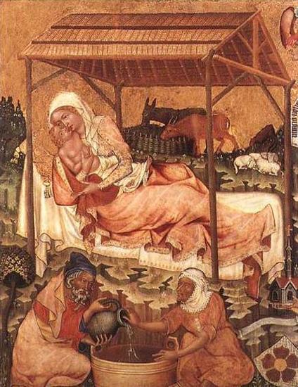 MASTER of Hohenfurth Nativity Germany oil painting art